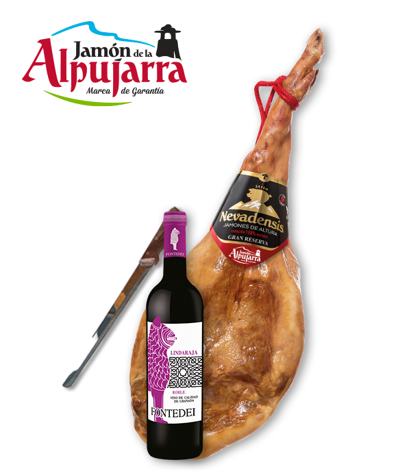 OFERTA: Jamón de la Alpujarra, Vino DOP de Granada y Cuchillo Jamonero